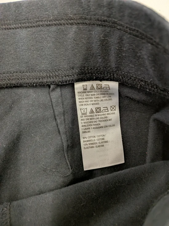 D&Co Denim & Company Black Pants XLT Women Pull On Stretch Straight Leg Tall Bsn - Picture 8 of 10